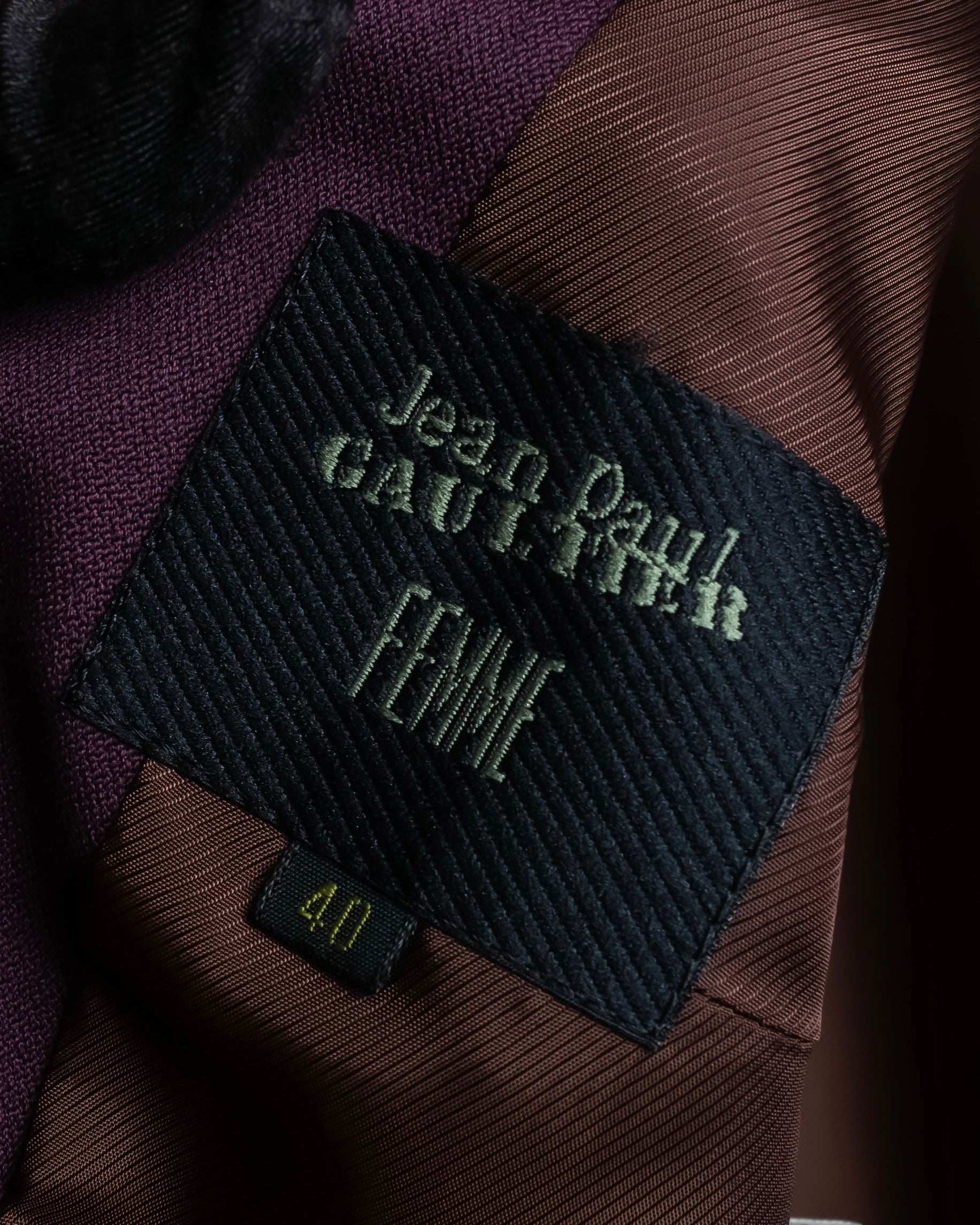 "JEAN PAUL GAULTIER FEMME"
 Beautiful purple color shaped wool tailored jacket