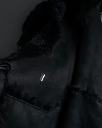 -SPECIAL- "GUCCI" 90's-00's Leather combination fur long coat