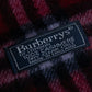 "BURBERRYS" 100% cashmere traditional check pattern fringe design muffler