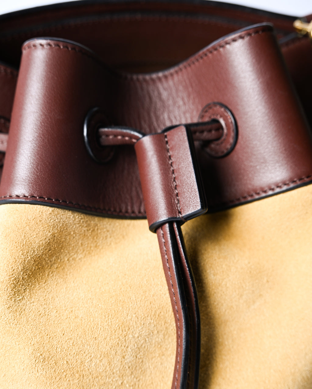 LOEWE/ “Midnight” Suede Mixed Drawstring Shoulder Bag