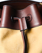LOEWE/ “Midnight” Suede Mixed Drawstring Shoulder Bag