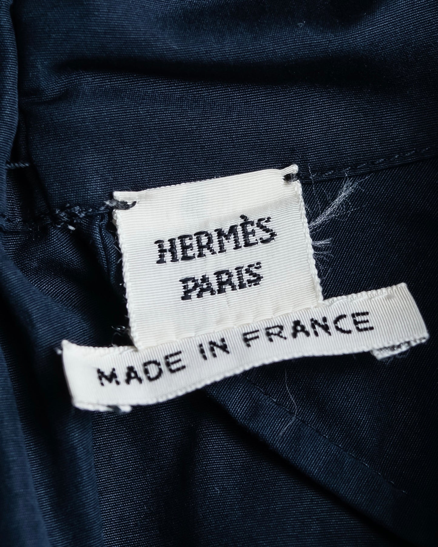 "HERMES" Skipper collar drawstring pullover shirt