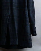 "DOLCE & GABBANA" Double-breasted bejeweled button check pattern jacket