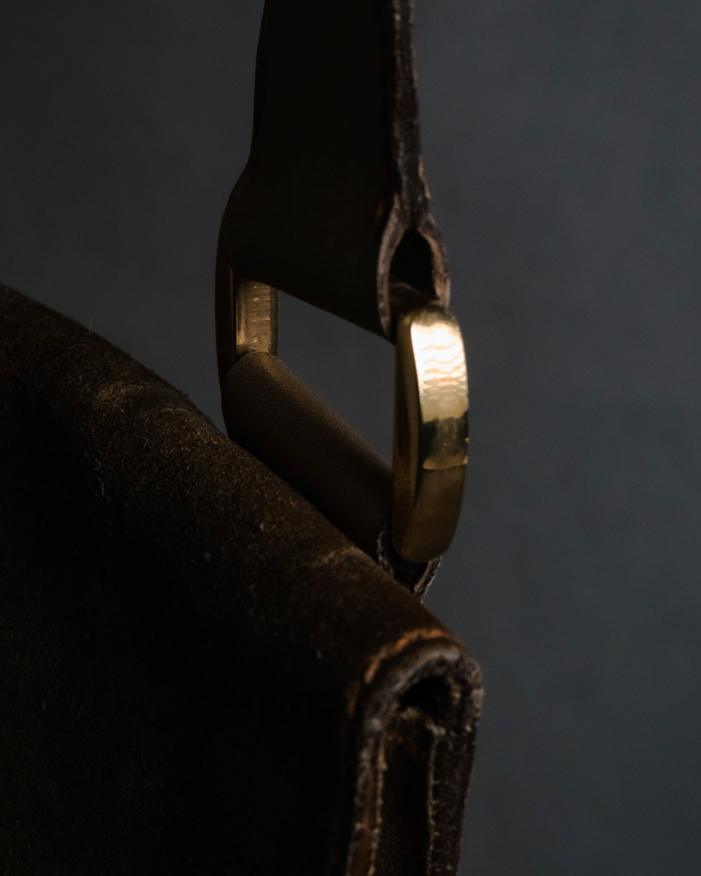 "GUCCI" 60’s-70’s suede and leather shoulder bag