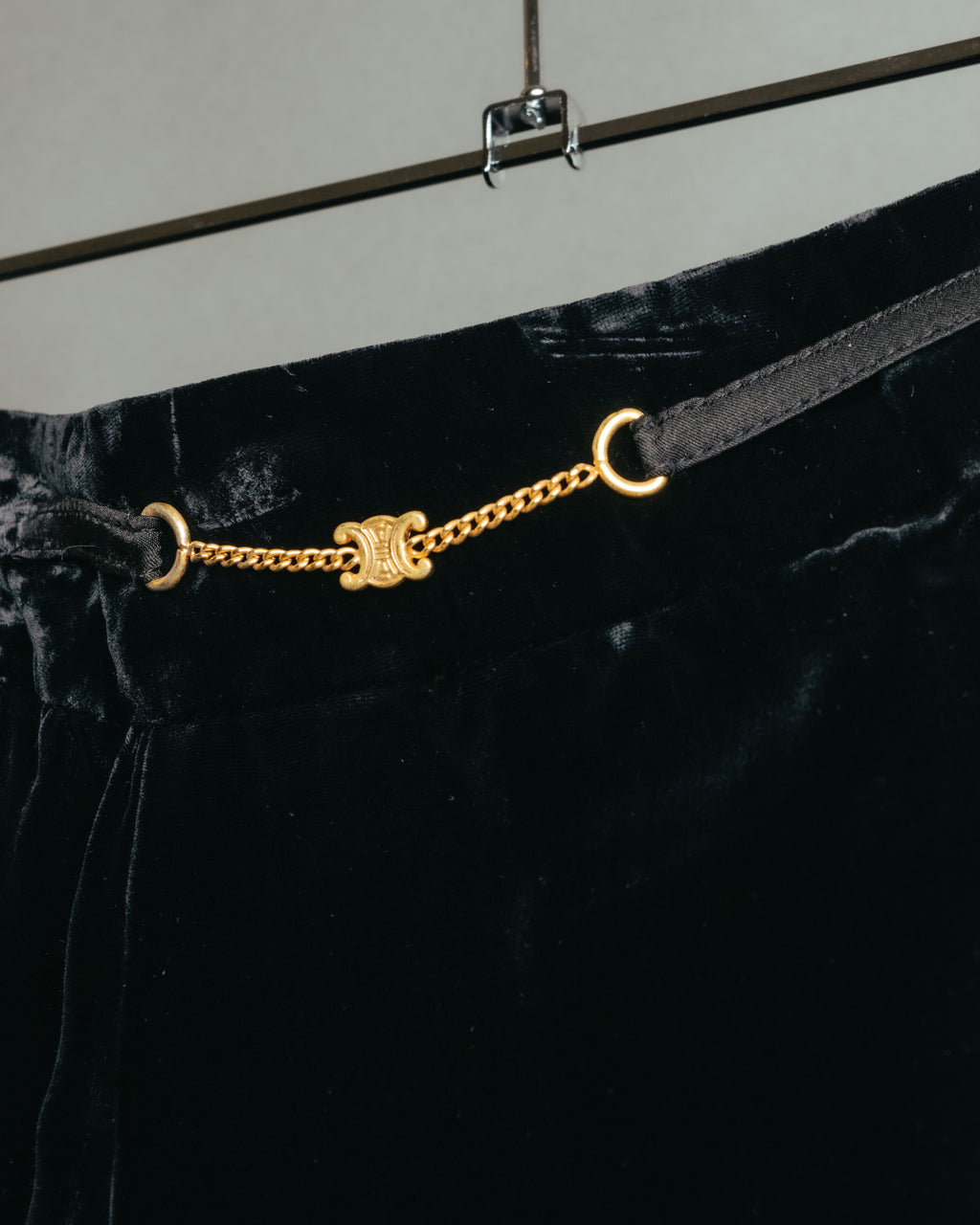 -SPECIAL- “CELINE” 80’s-90’s velvet frilled chain setup