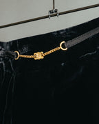 -SPECIAL- “CELINE” 80’s-90’s velvet frilled chain setup
