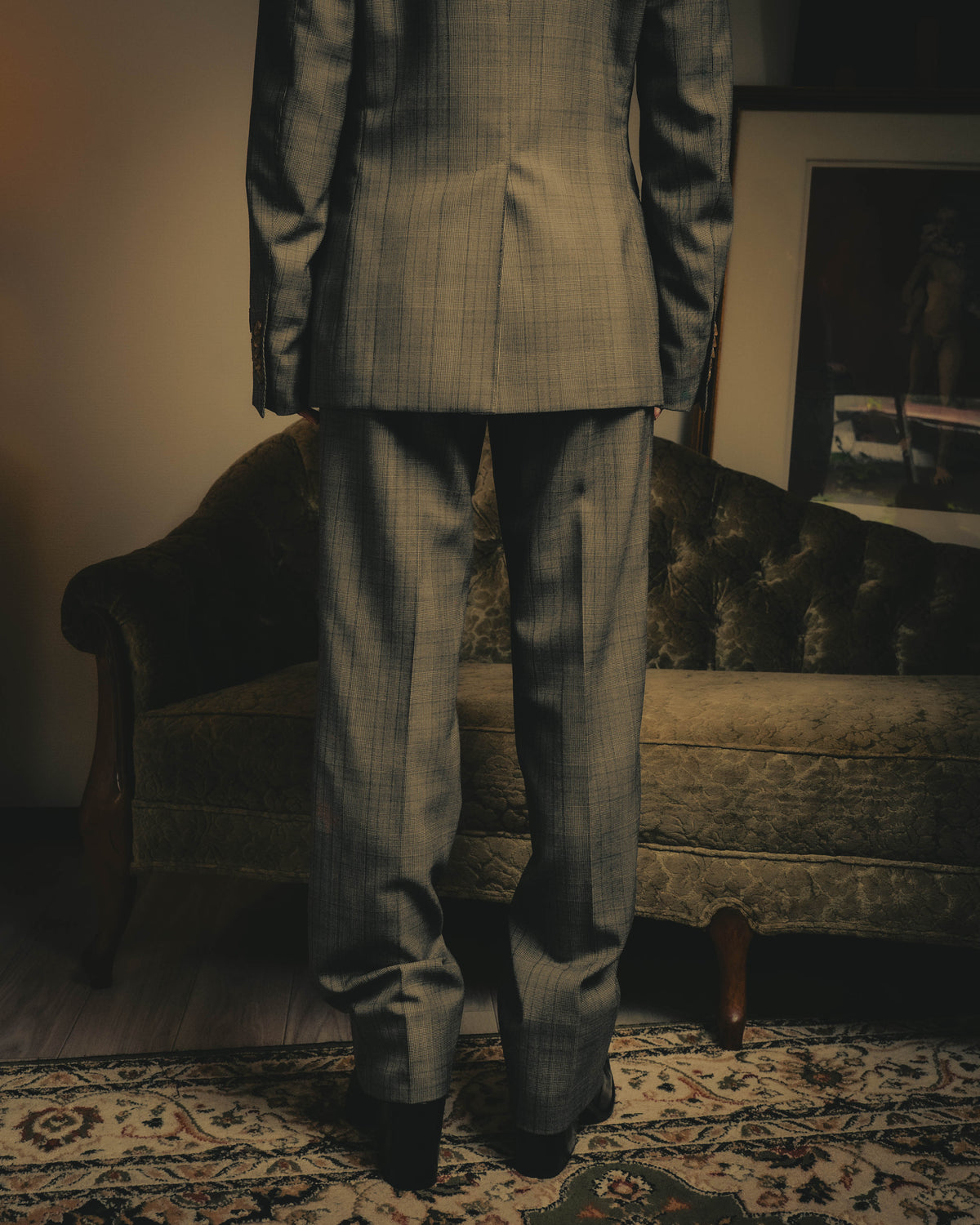 -SPECIAL- “GUCCI” 2019-2021 Glen check double-breasted wool suit