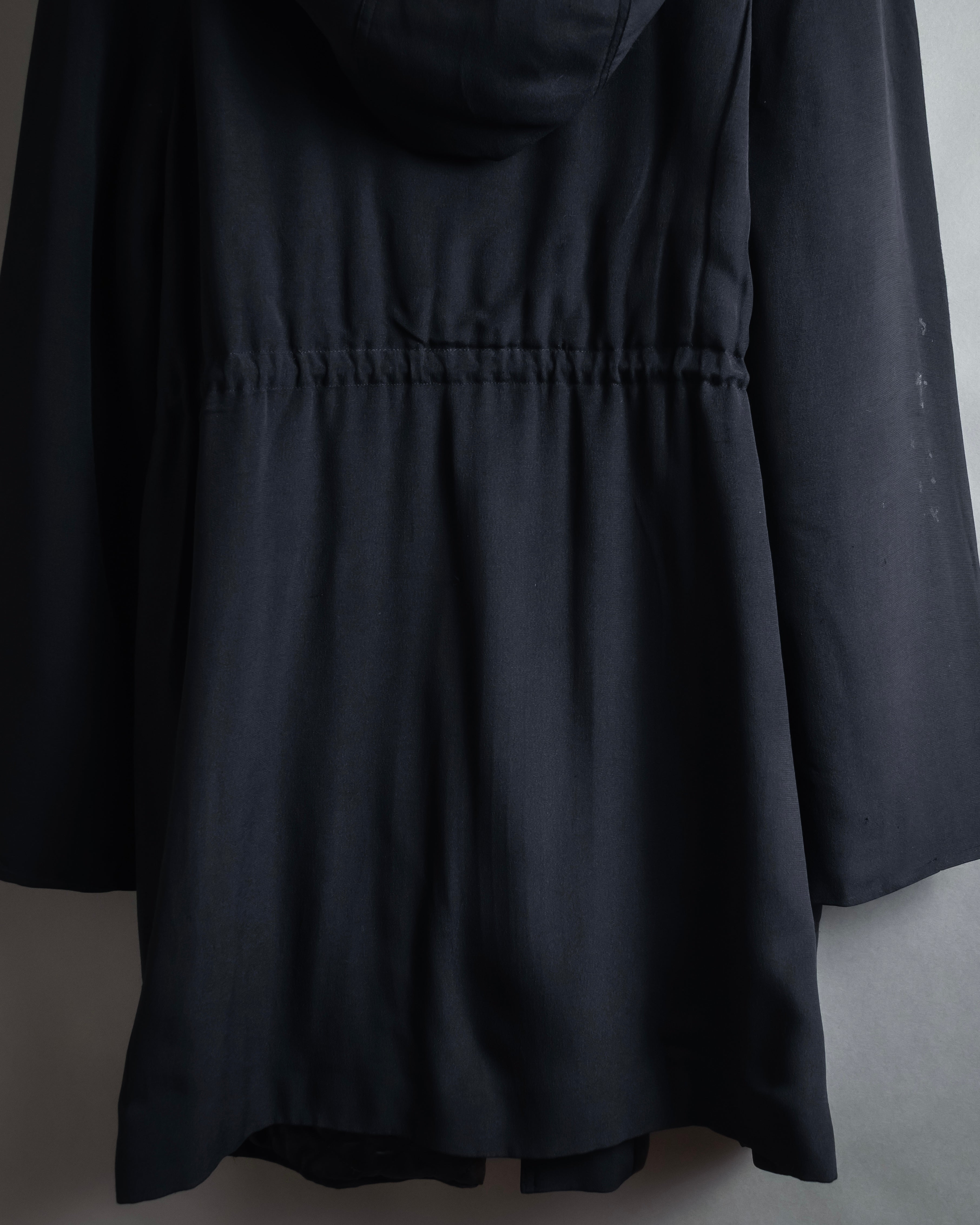 "VALENTINO" 90’s Couture-lined hooded coat