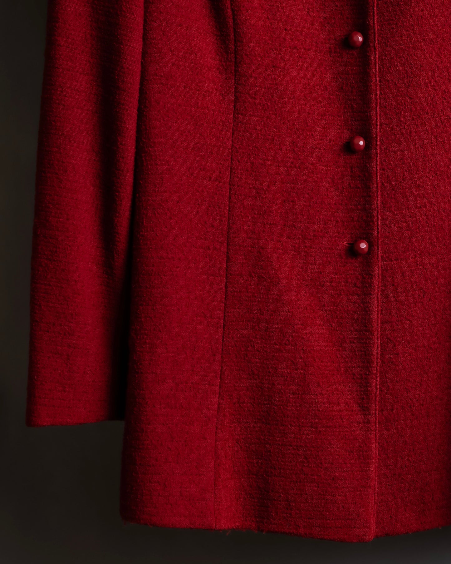 "Salvatore Ferragamo" Vivid red color wool mix tailored jacket