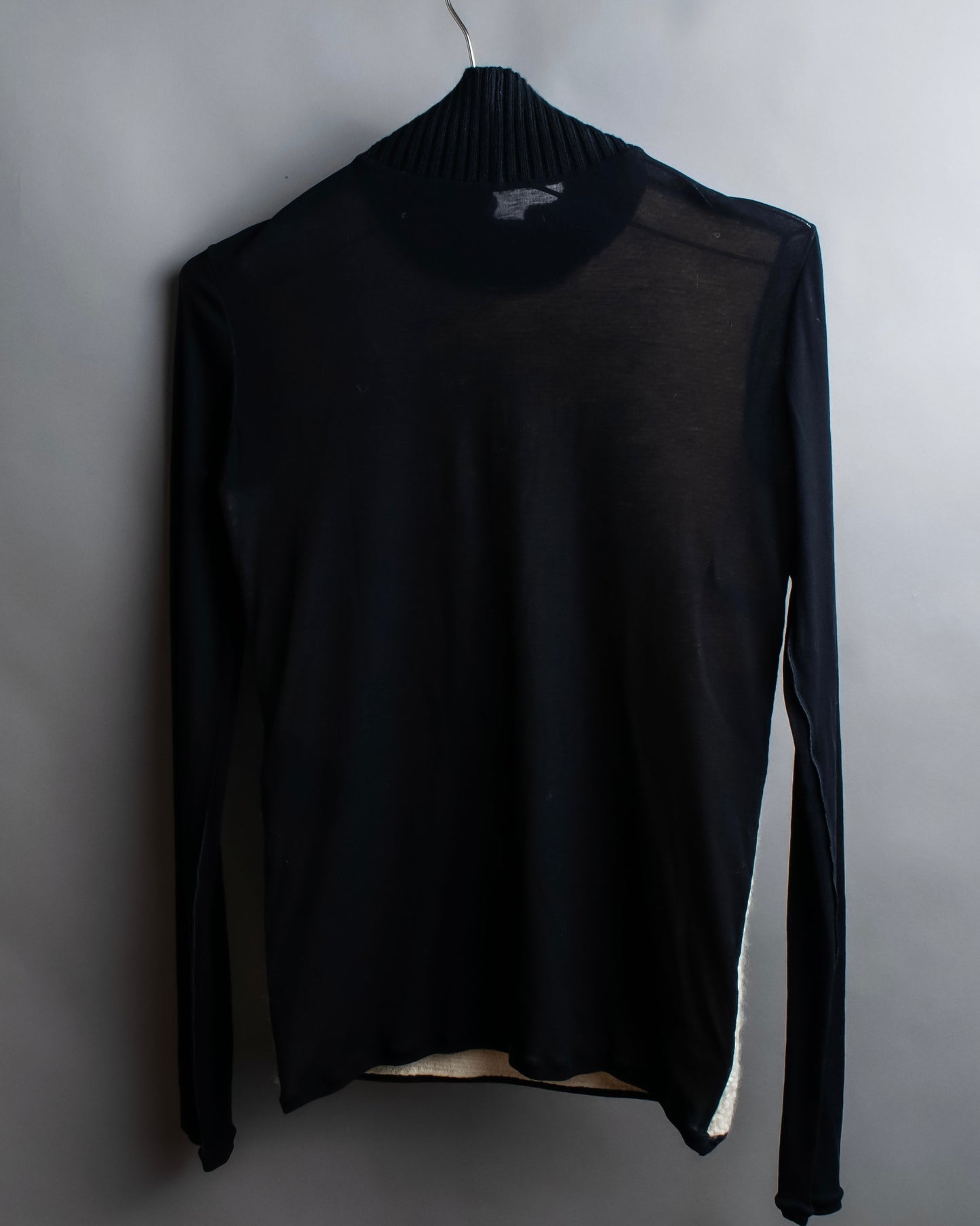 "BALENCIAGA" Boa switching design turtleneck knit pullover