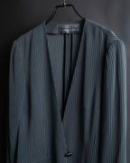 "Christian Dior" Pinstripe collarless jacket