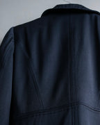 "GUCCI" Shawl collar glossy black jacket