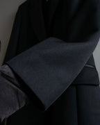 "HUGO BOSS" Satin switch lapel shaped tailored coat