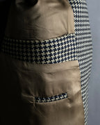 "HUGO BOSS" Houndstooth structured shoulder line tailored jacket