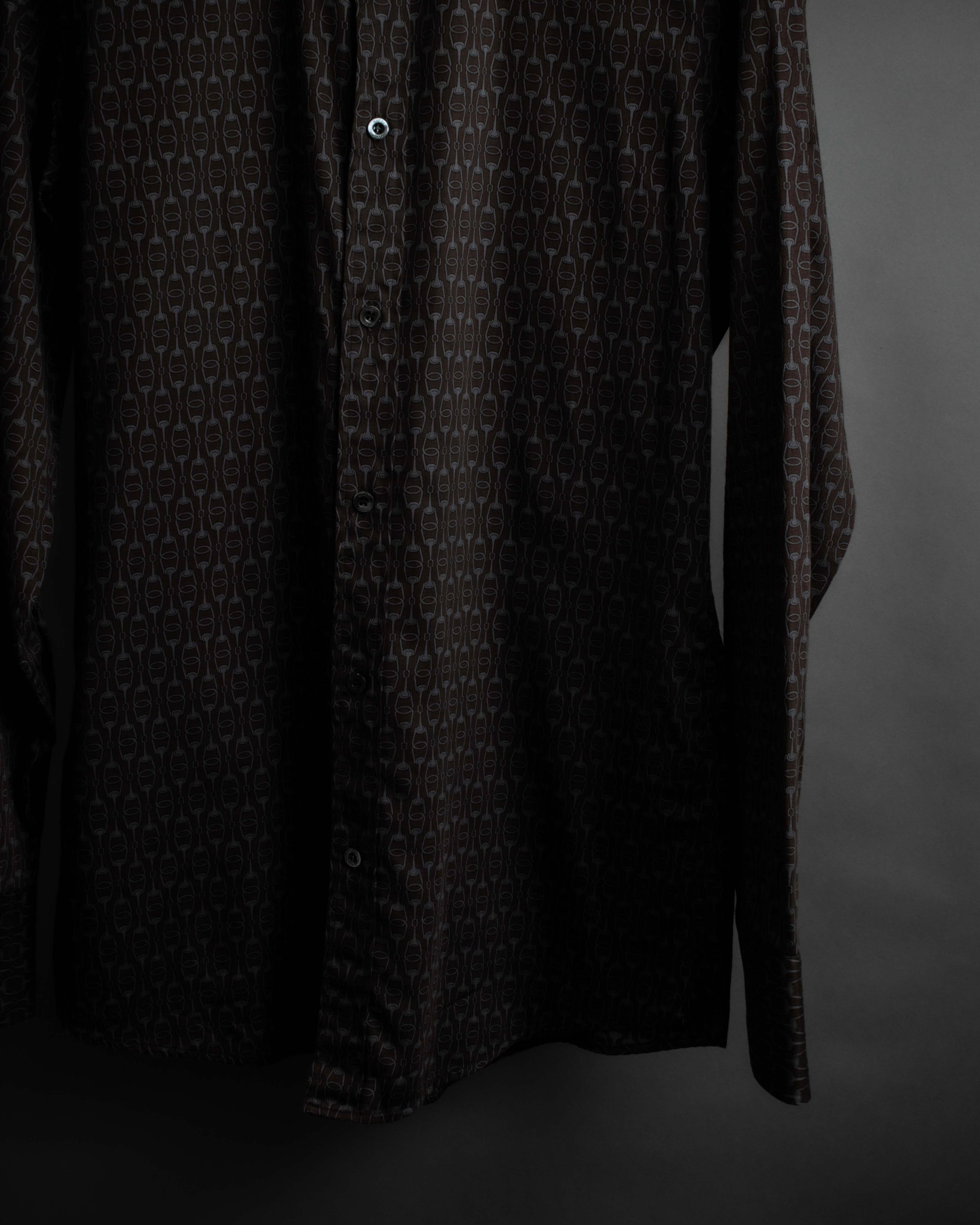 "GUCCI" Horsebit pattern shaped shirt