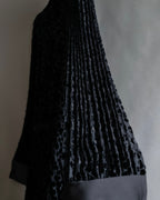 "EMPORIO ARMANI" Velvet dot beautiful pleated dress