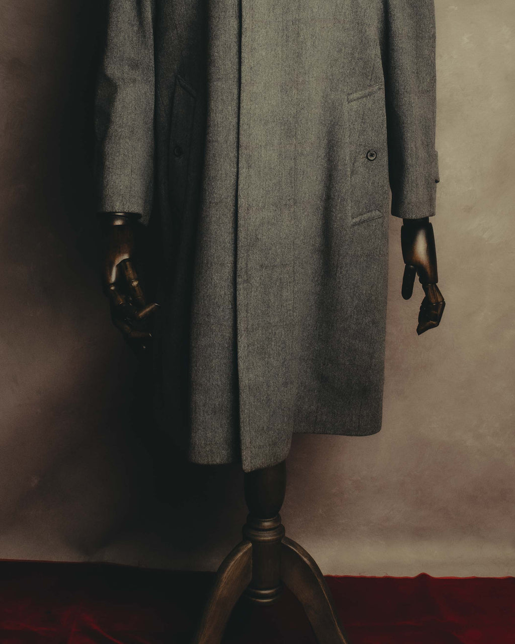“Burberrys” 80’s Bedford wool balmacaan coat