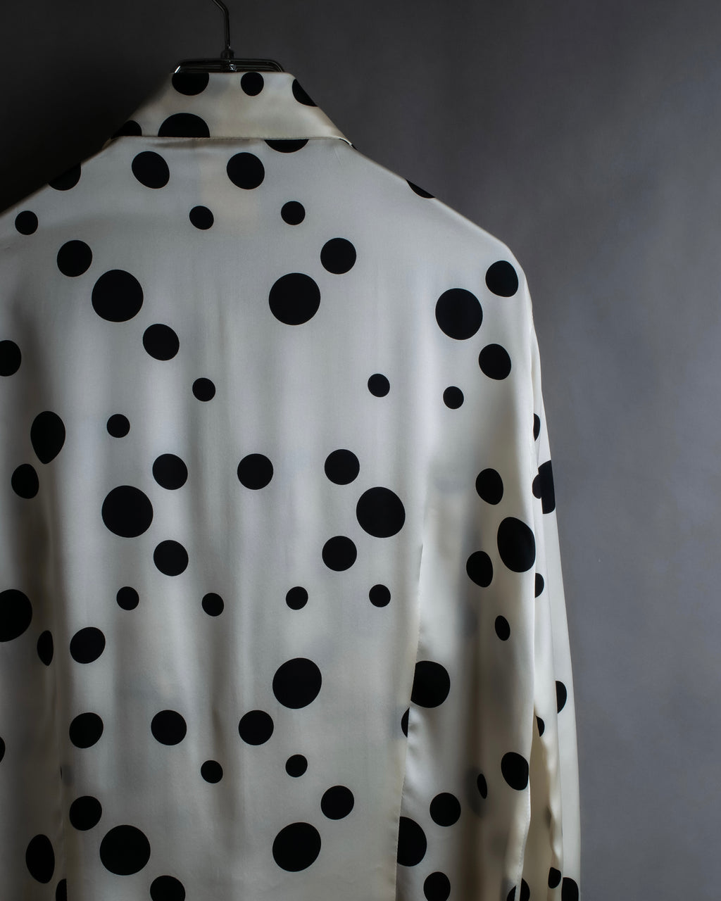 "GIANNI VERSACE" Irregular dot pattern silk shirt