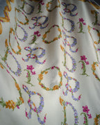 “Christian Dior” 90’s Floral logo silk scarf