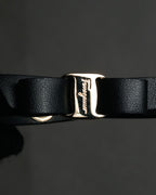 “Salvatore Ferragamo” 2010’s Vara ribbon leather bracelet