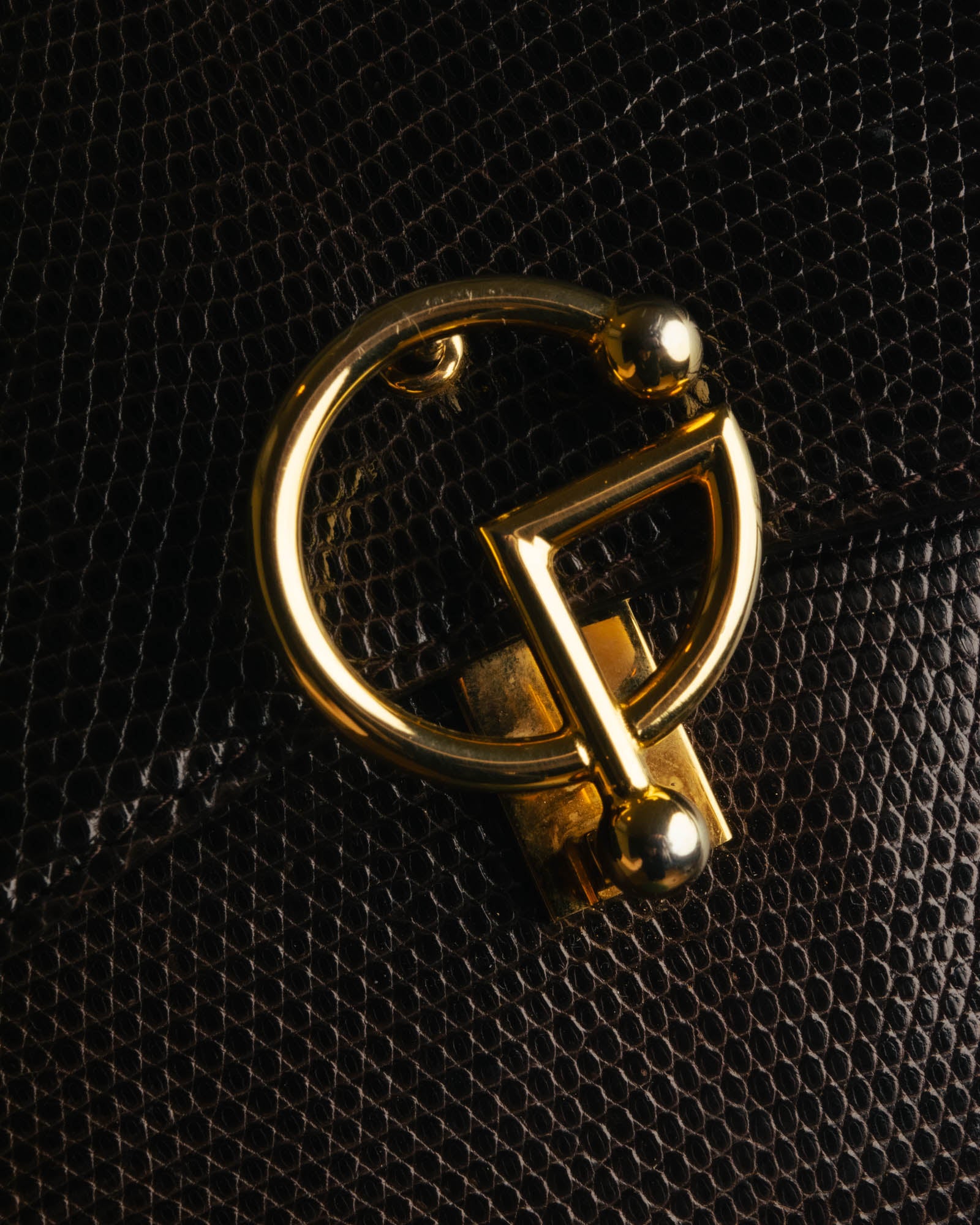 -SPECIAL- “GUCCI” 70’s-80’s lizard embossed flap shoulder bag