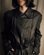 "JEAN PAUL GAULTIER" Firm finish double-zip belted mid-length coat