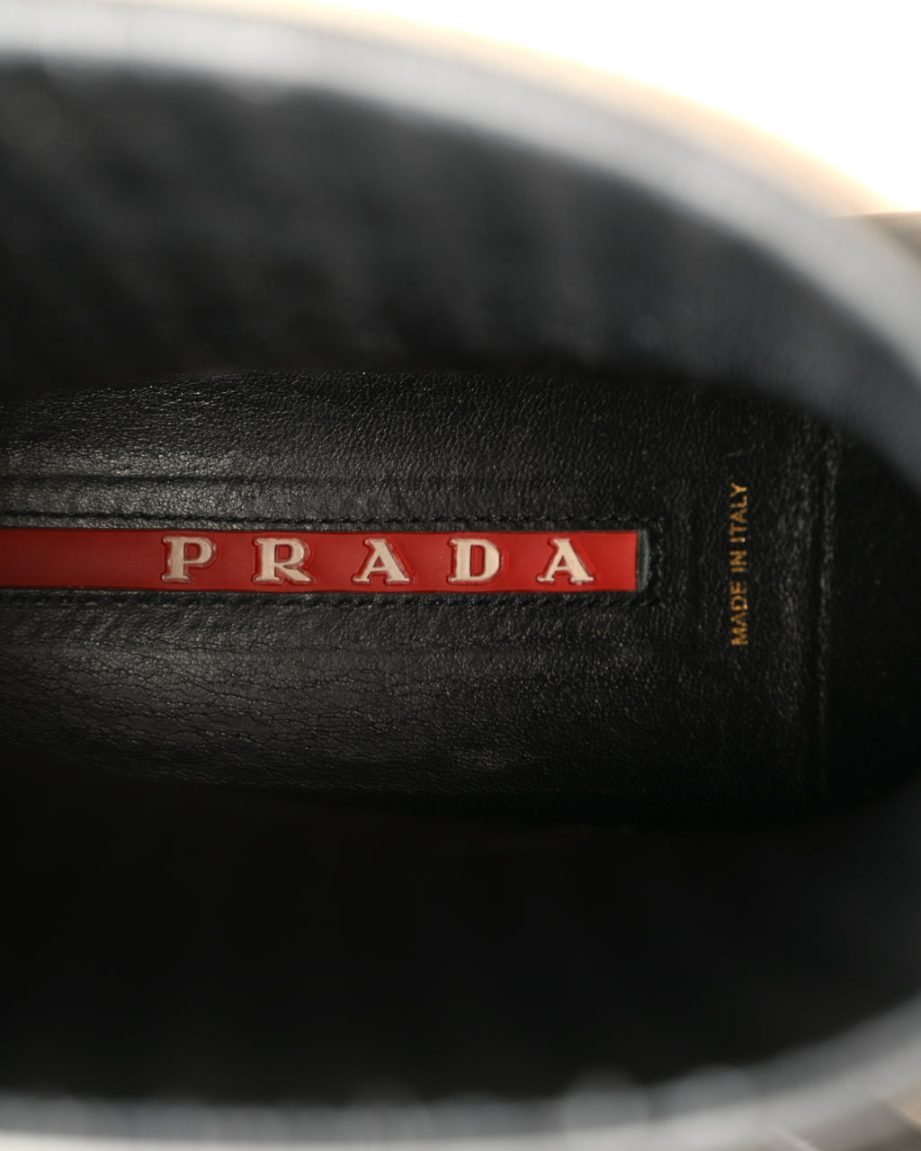 PRADA / Patent Rubber Rain Boots Black