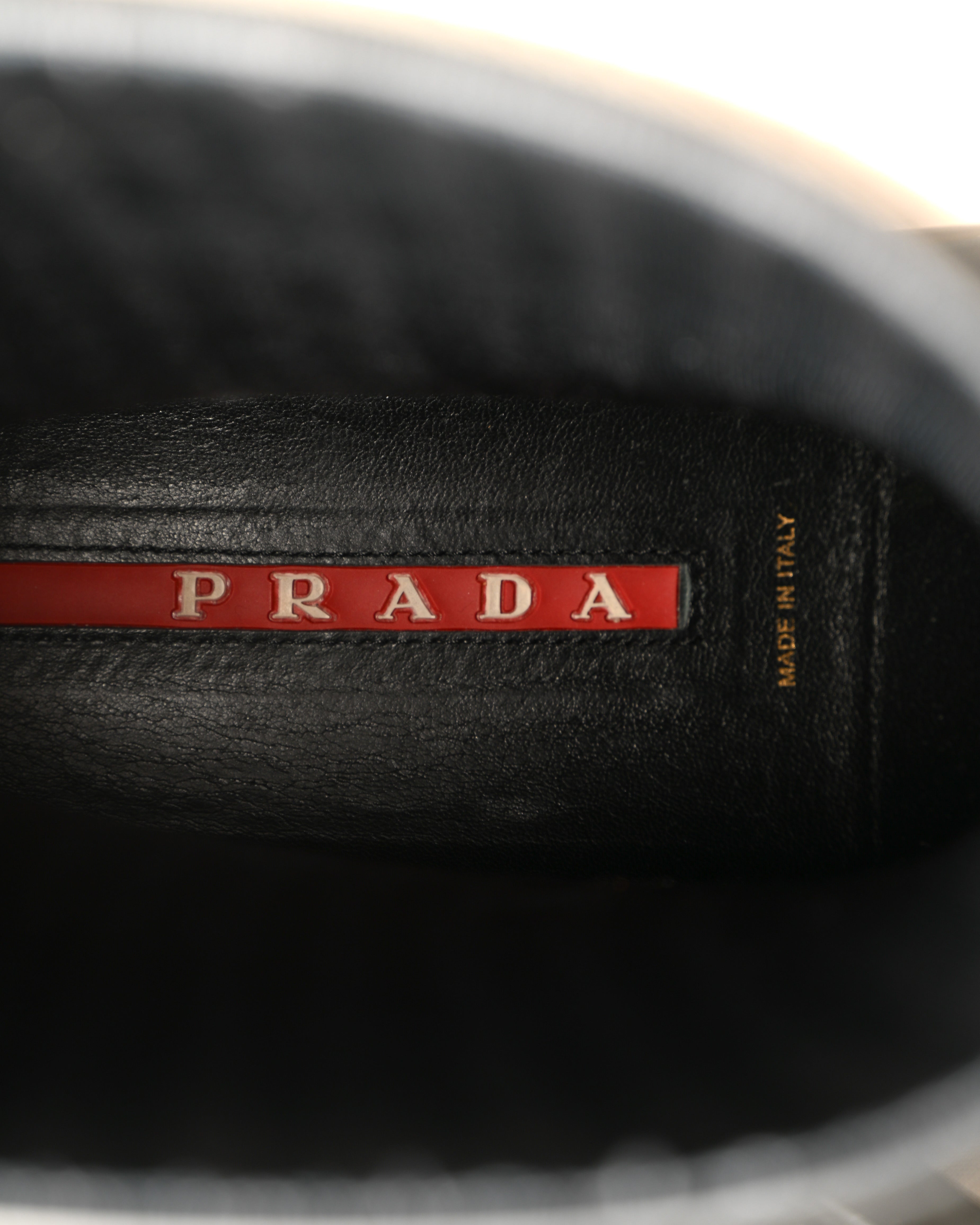 PRADA / Patent Rubber Rain Boots Black