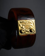 -MOOD Christmas Collections-
"PRADA" Miuccia Prada design tortoiseshell architectural bangle