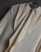 "GUCCI" Michele period frill lace silk bowtie shirt