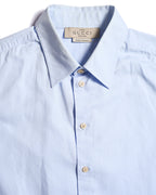GUCCI (uniform)/ Gucci Staff Uniform Cotton Dress Shirt Sky Blue
