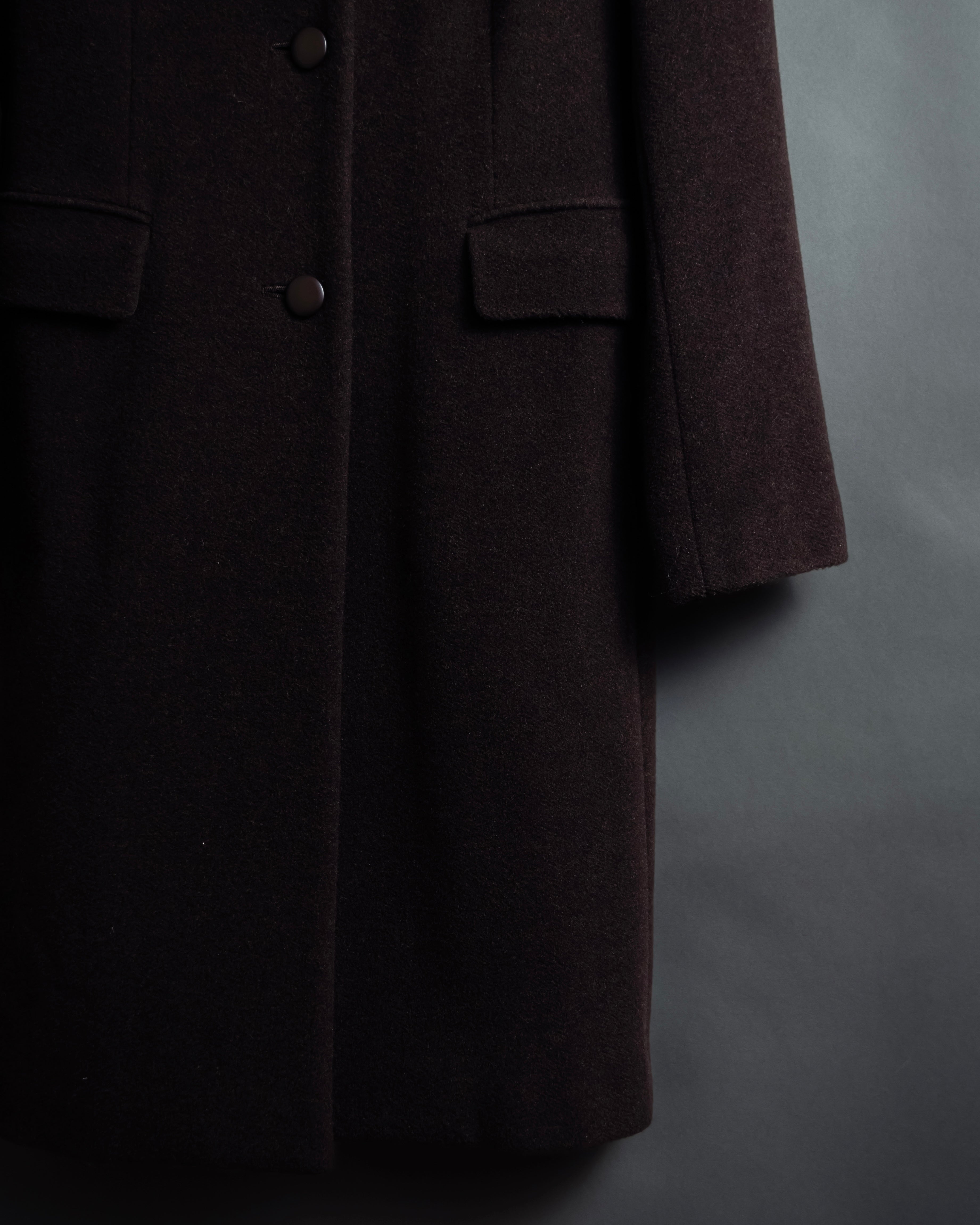 "miss Chloe" Fur collar switching design wool coat