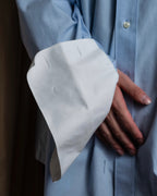 "BROOKS BROTHERS" Large cuffs design cleric oversized shirt