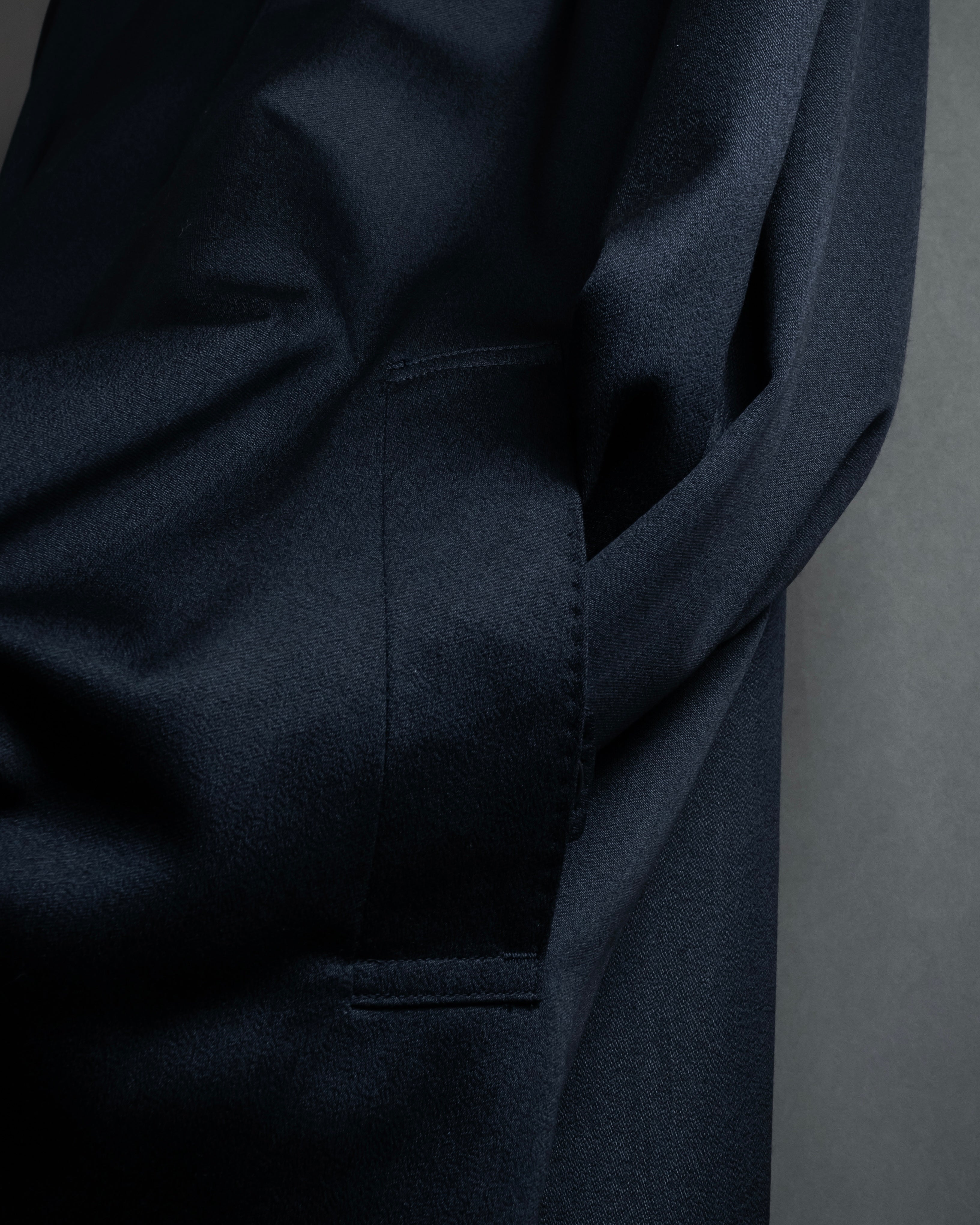 “Yves Saint Laurent” 90’s clean fly-front bal collar coat