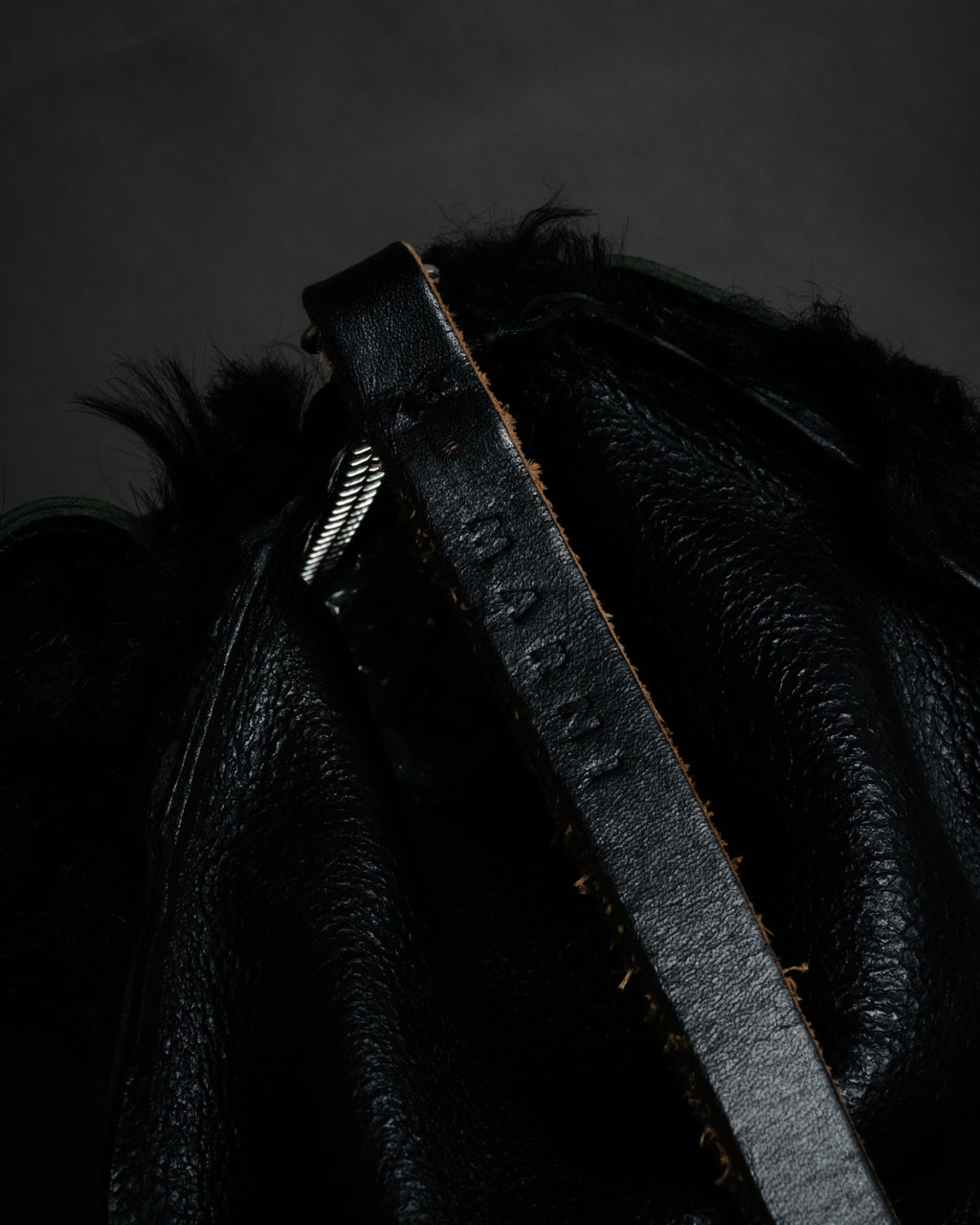 "MARNI" 2011 winter edition shearling fur shoulder bag