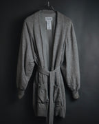 "Maison Margiela" 17AW belted gown knit coat