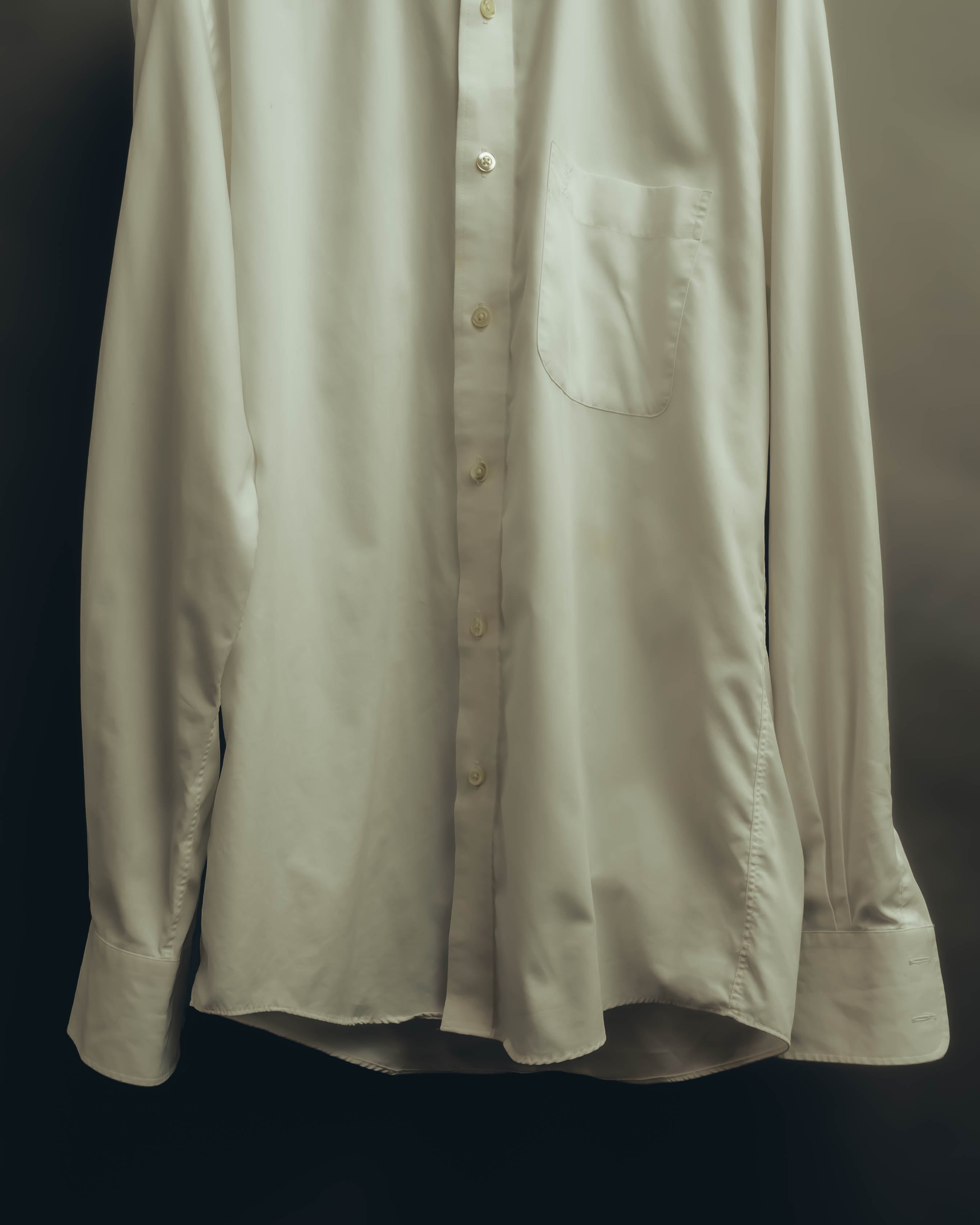 "Yves Saint Laurent" 80's-90's Classic off white dress shirt