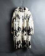 Vintage 100% real rabbit fur long coat