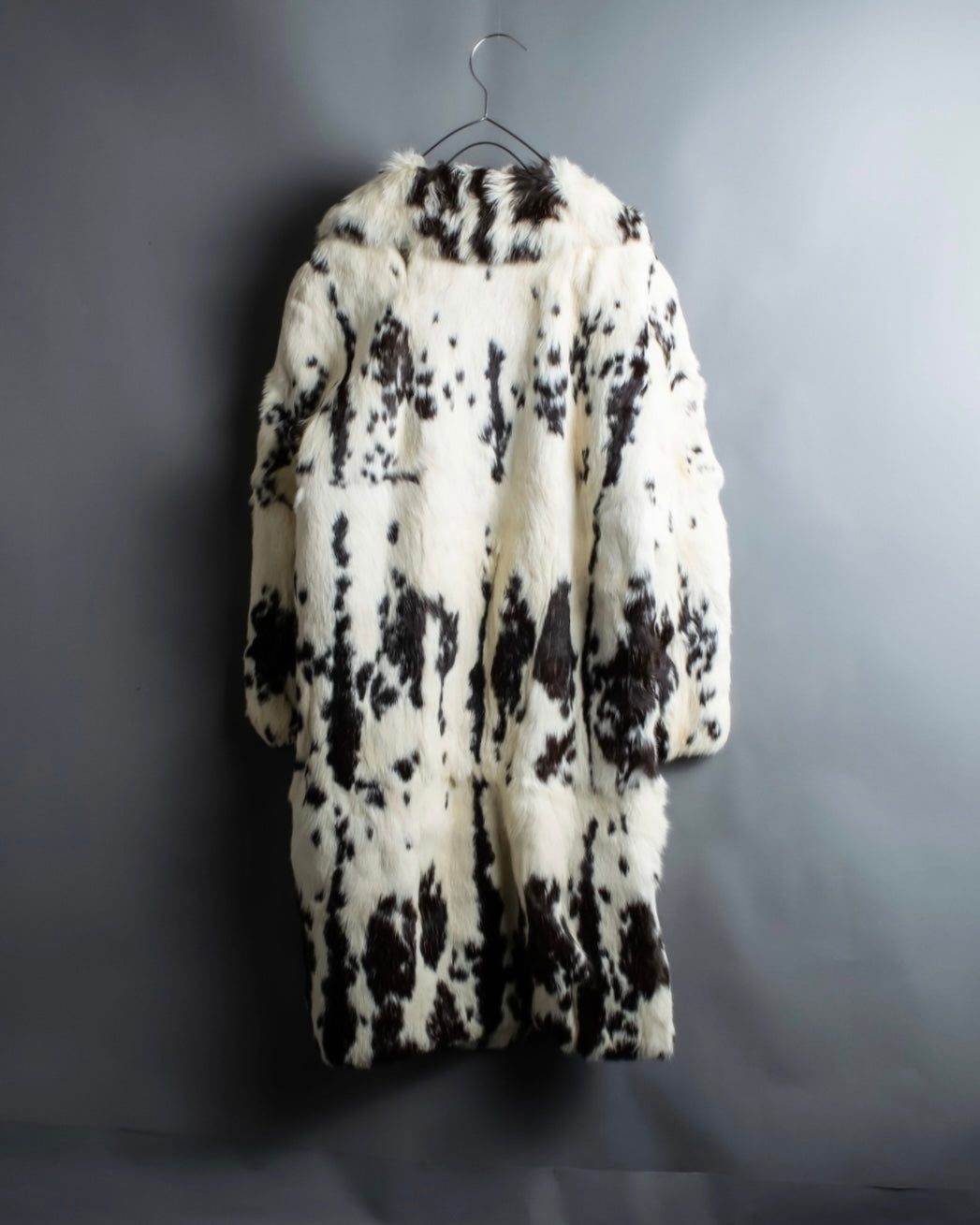 Vintage 100% real rabbit fur long coat