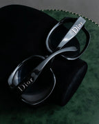 "Christian Dior" Black frame engraved logo sunglasses