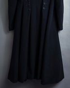 -SPECIAL- "JEAN PAUL GAULTIER"
 90's-00's Waist shape A-line silhouette black color super long coat