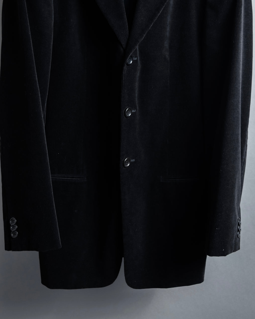 "ARMANI COLLEZIONI" Black corduroy relaxed set up