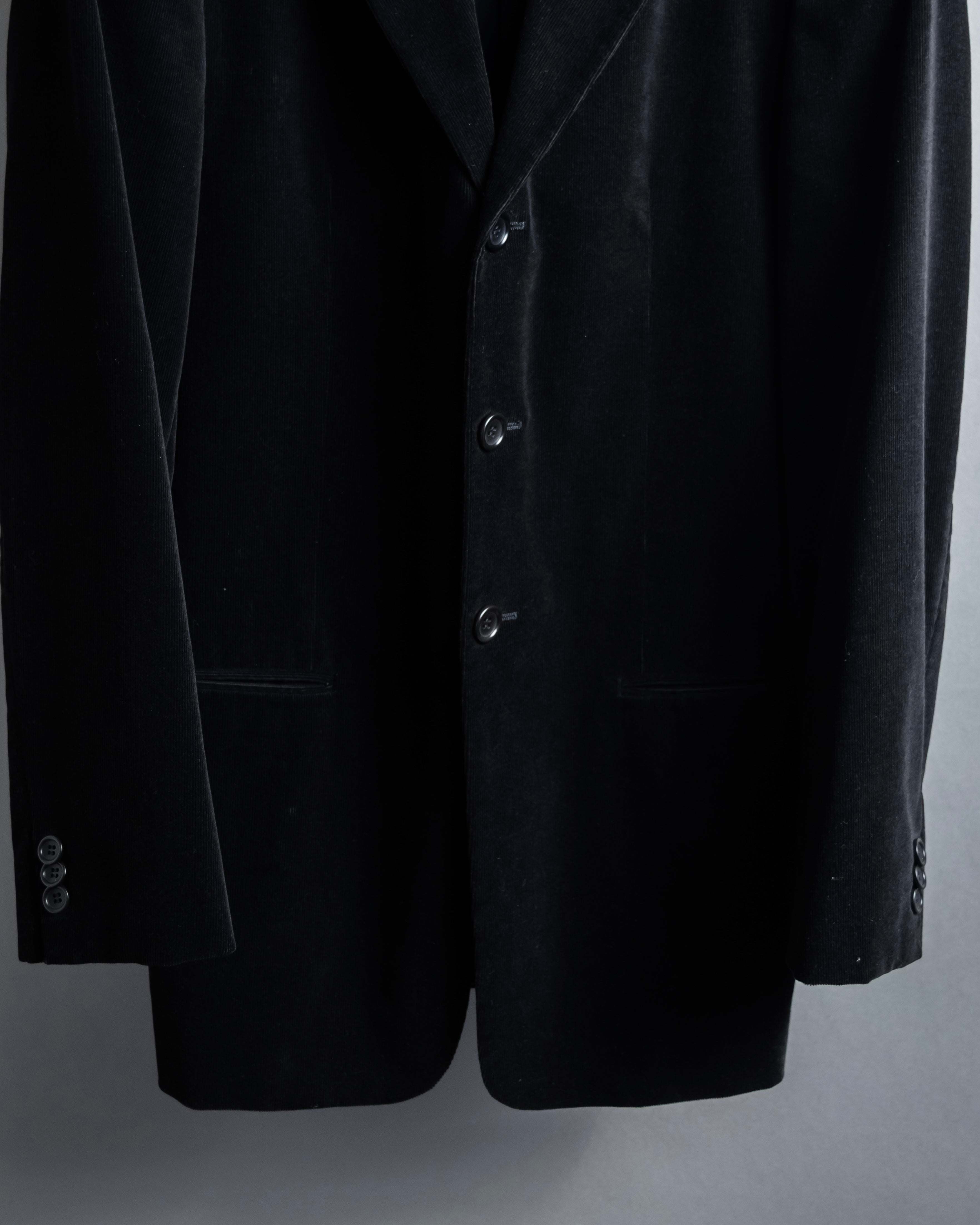 "ARMANI COLLEZIONI" Black corduroy relaxed set up