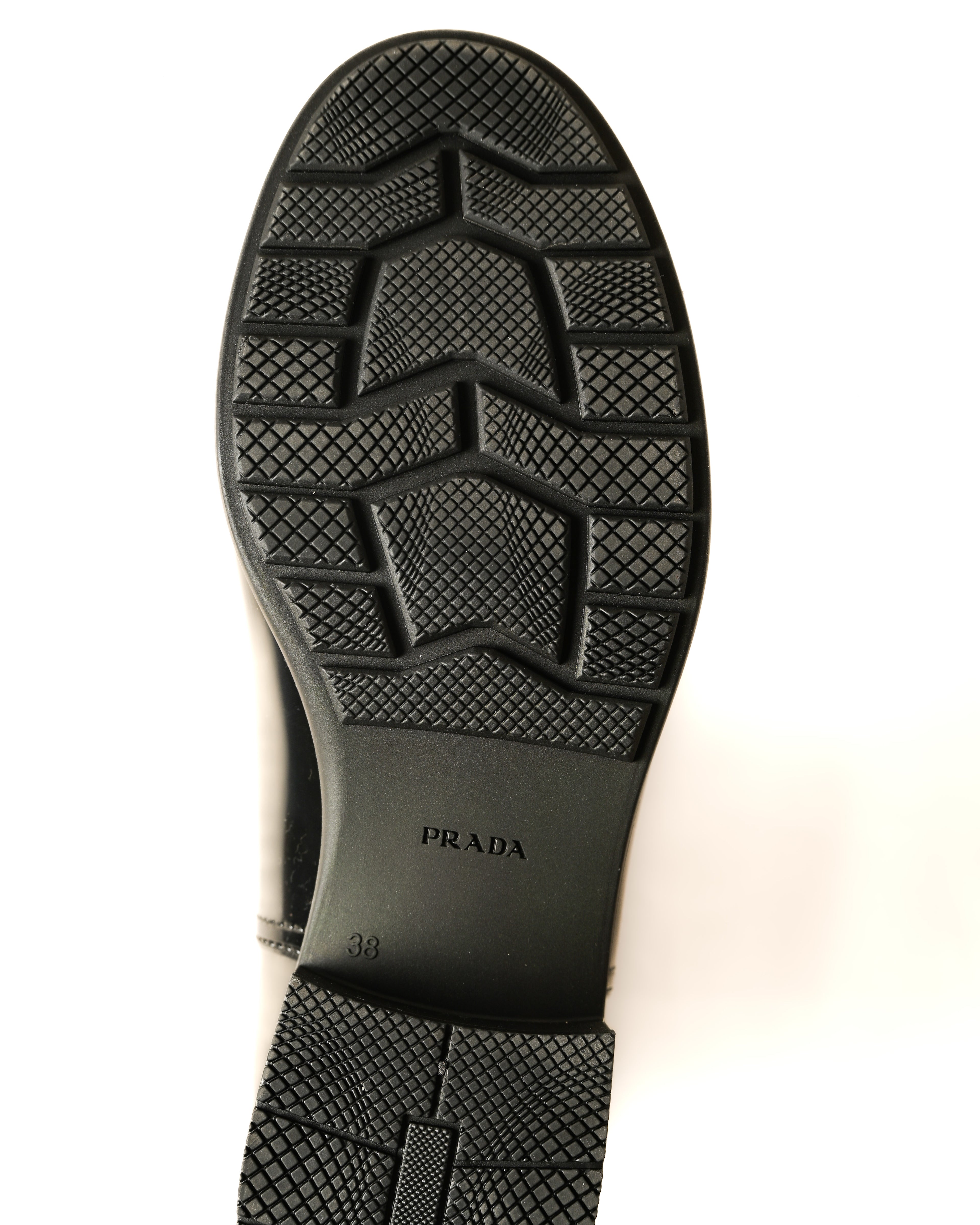 PRADA / Patent Rubber Rain Boots Black