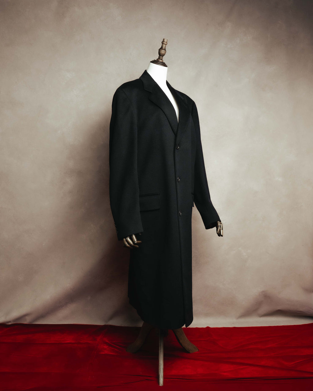 "LANVIN" 90's Classically tailored cashmere overcoat