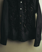 “tricot COMME des GARÇONS” 05AW Layered lace ruffle cotton blouse