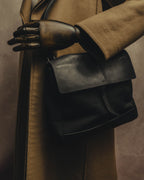 “PRADA” 90’s-00’s Nylon and leather flap messenger bag