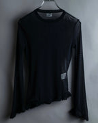 “Jean Paul Gautier” Fringe detailed  asymmetry shear top