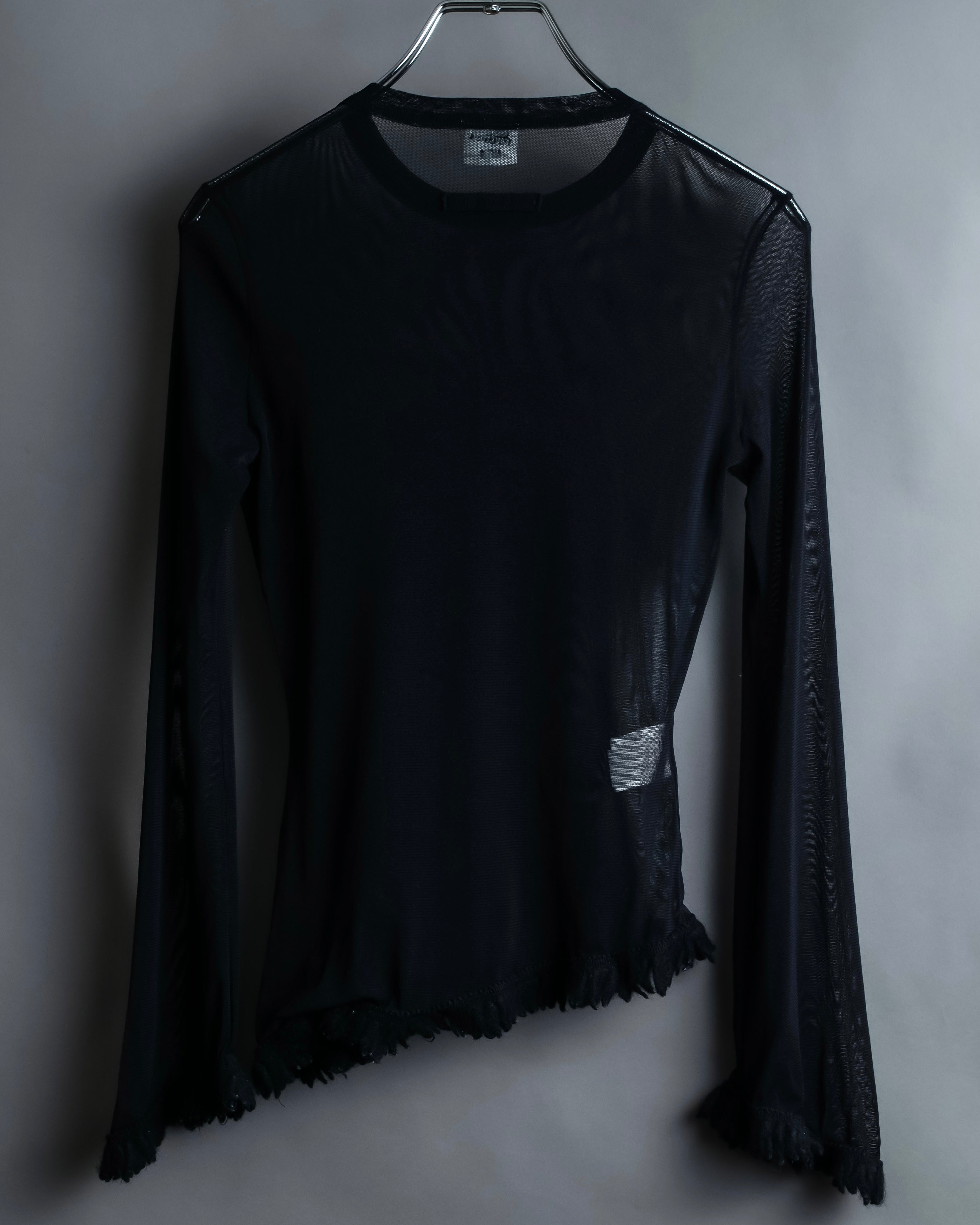 “Jean Paul Gautier” Fringe detailed  asymmetry shear top