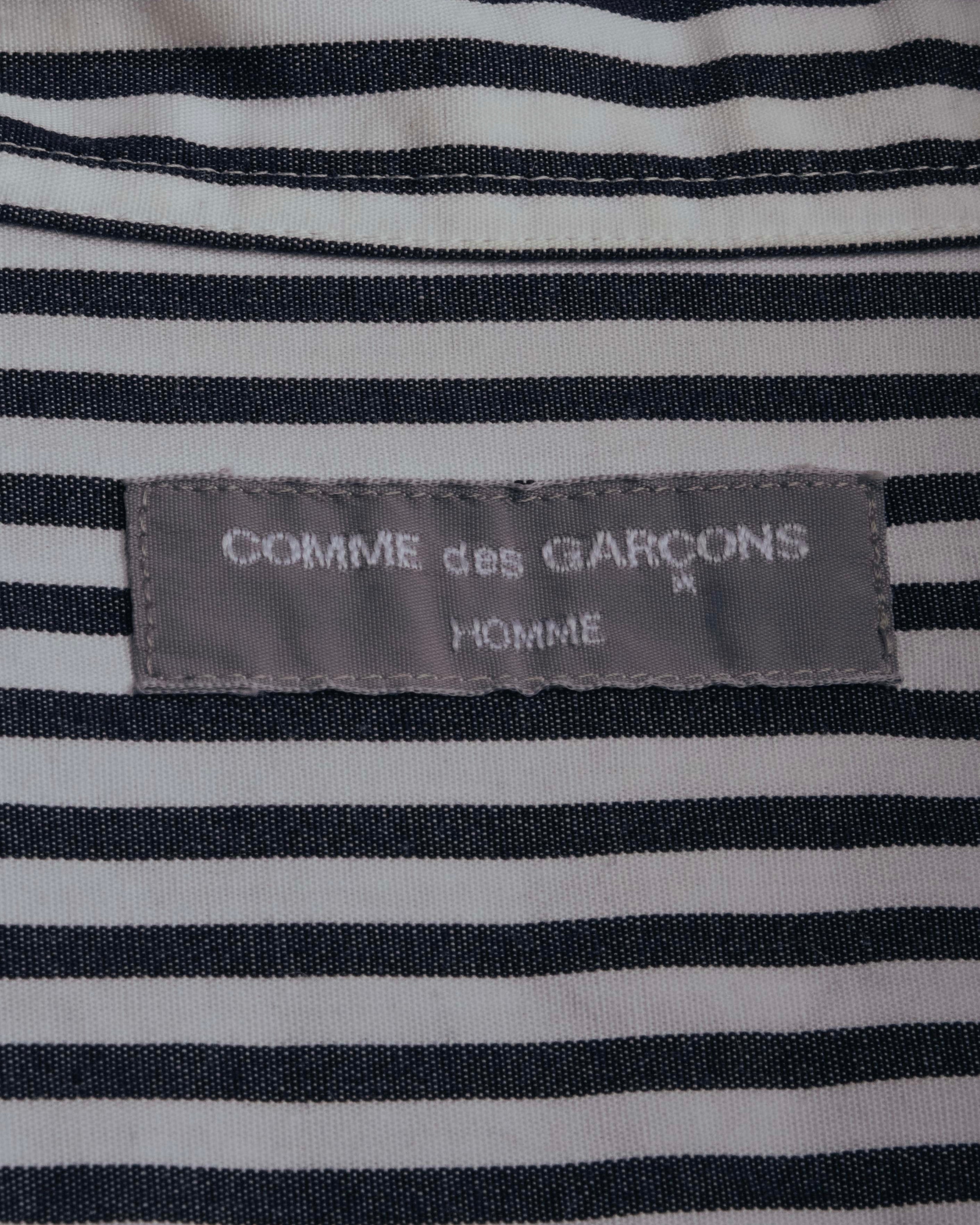 "COMME des GARCONS HOMME" 00's Graphic striped long sleeve shirt